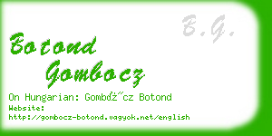 botond gombocz business card